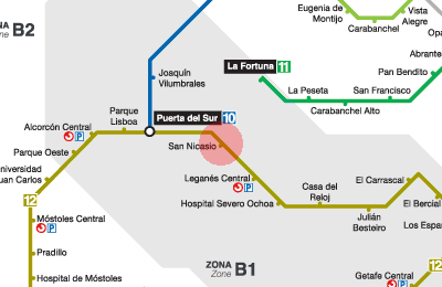 San Nicasio station map
