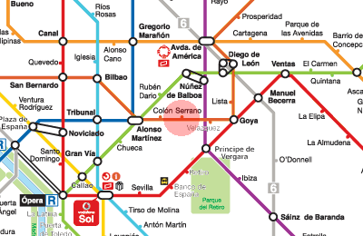 Serrano station map