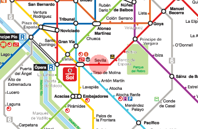 Sevilla station map