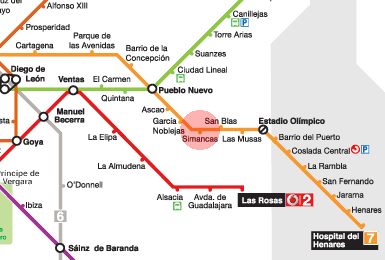 Simancas station map