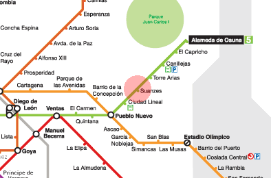 Suanzes station map