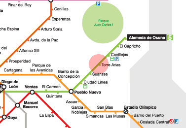 Torre Arias station map