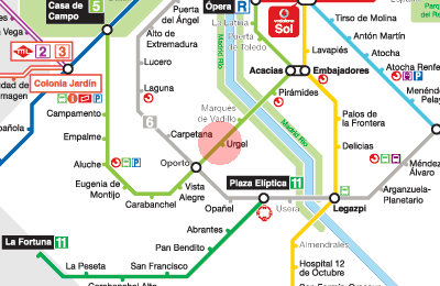 Urgel station map