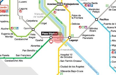 Usera station map
