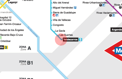 Valdecarros station map