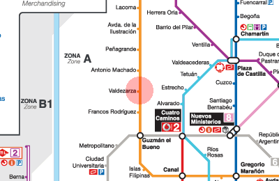 Valdezarza station map