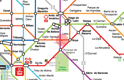 Velazquez station map