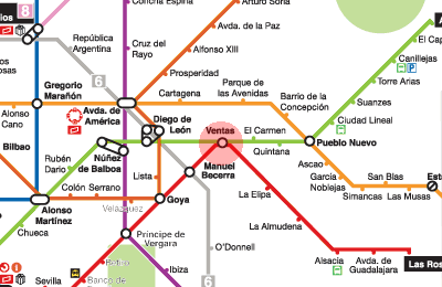 Ventas station map