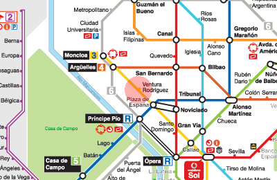 Ventura Rodriguez station map
