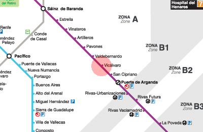 Vicalvaro station map