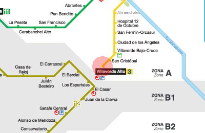 Villaverde Alto station map