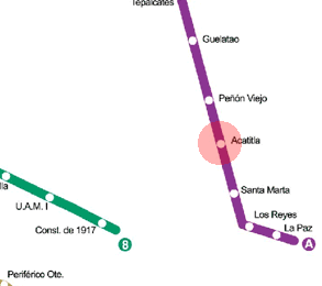 Acatitla station map