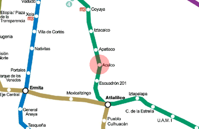 Aculco station map