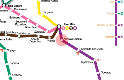 Agricola Oriental station map