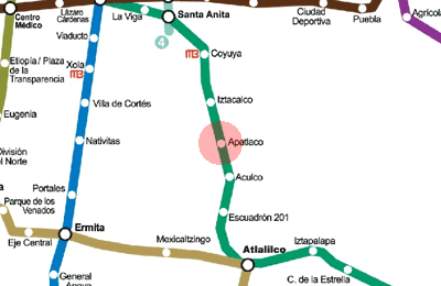 Apatlaco station map