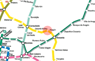 Aragon station map