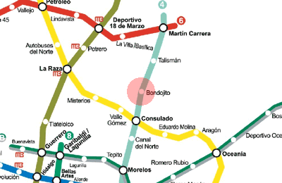 Bondojito station map