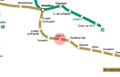 Calle 11 station map