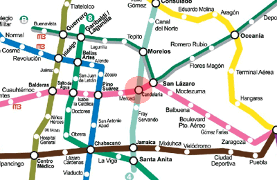 Candelaria station map