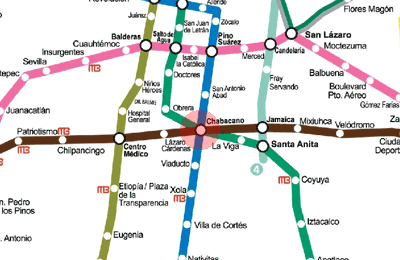 Chabacano station map