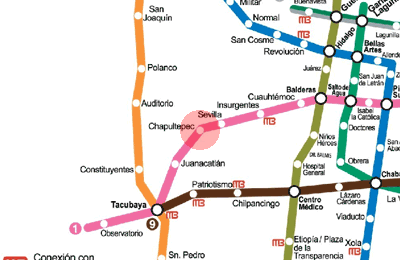 Chapultepec station map