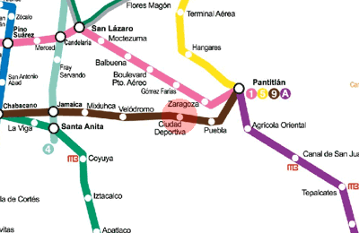 Ciudad Deportiva station map