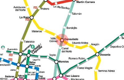 Consulado station map