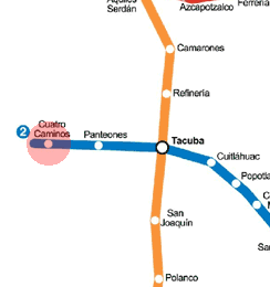 Cuatro Caminos station map