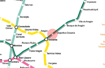 Deportivo Oceania station map