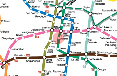 Doctores station map