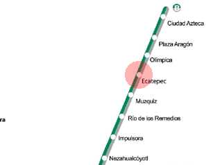 Ecatepec station map