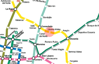 Eduardo Molina station map