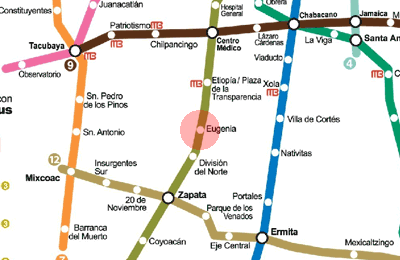 Eugenia station map