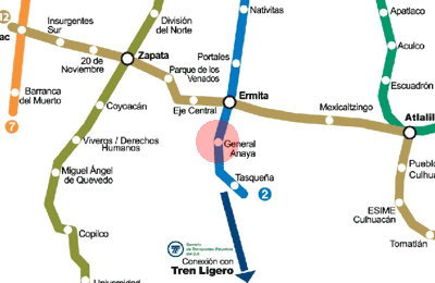 General Anaya station map