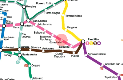 Gomez Farias station map
