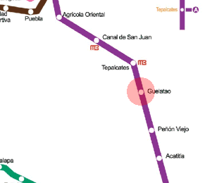 Guelatao station map