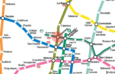 Guerrero station map