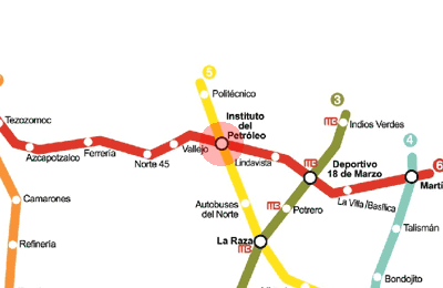 Instituto del Petroleo station map