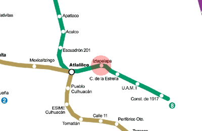 Iztapalapa station map