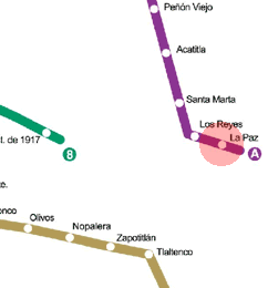 La Paz station map