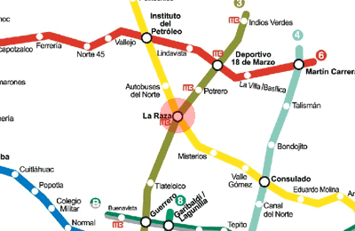 La Raza station map
