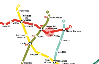 La Villa-Basilica station map