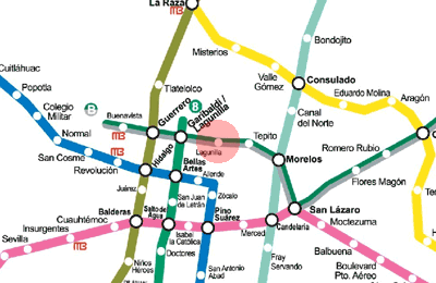 Lagunilla station map