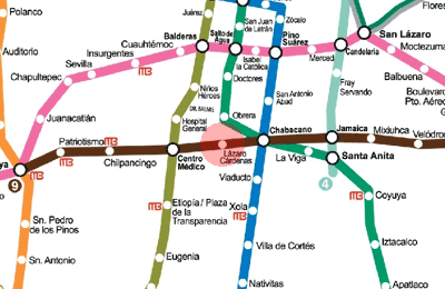 Lazaro Cardenas station map