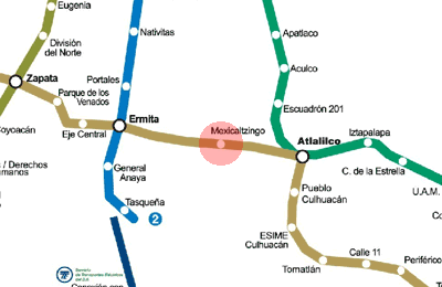 Mexicaltzingo station map