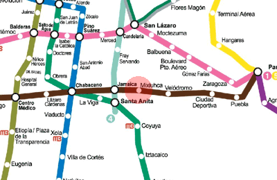Mixiuhca station map