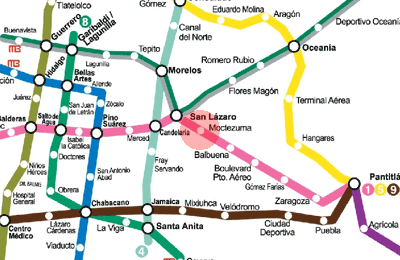 Moctezuma station map