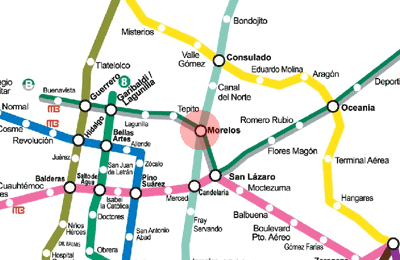 Morelos station map