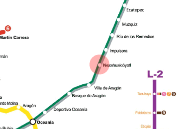 Nezahualcoyotl station map