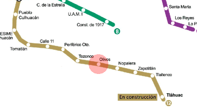 Olivos station map